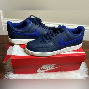 Nike Court Vision Low 'Midnight Navy/ Deep Royal blue Unisex men 8.5 women 10